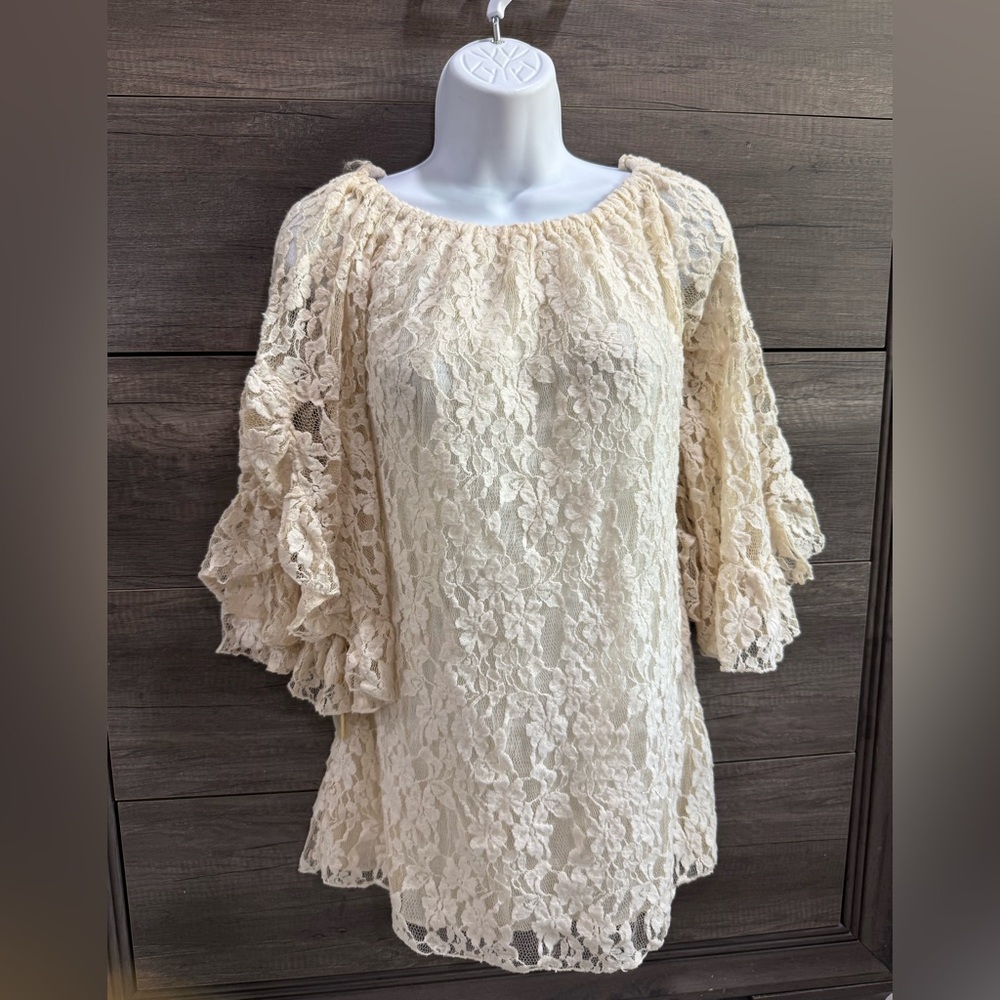 Elan Cream Lace Blouse